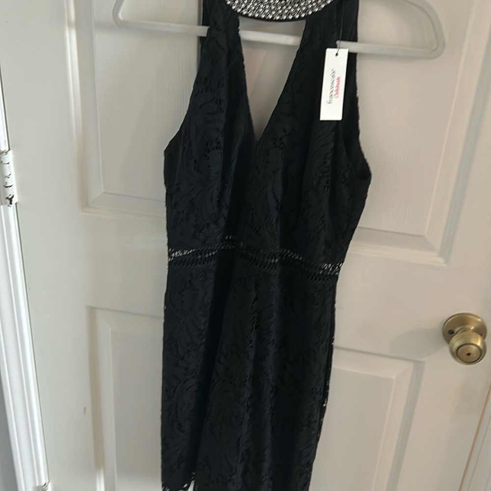 Francesca’s Celebrate little black dress.